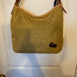 Dooney & Burke Beige Designer Shoulder Bag